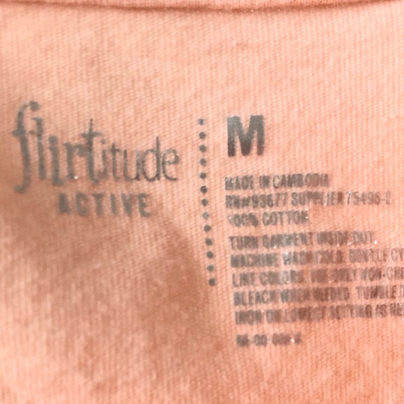Flirtitude, Sun Casin Cropped TShirt, Light Salmon color, Size Medium - Picture 5 of 5